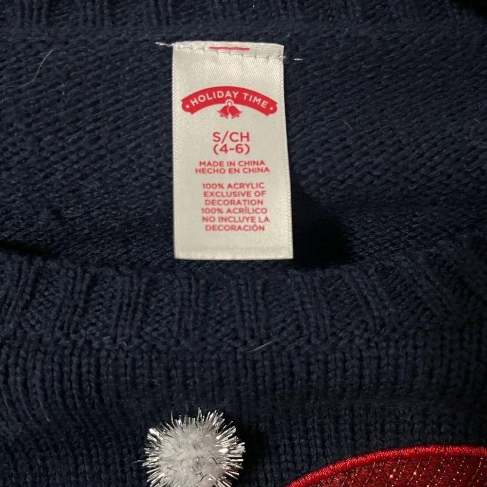 Holiday Time‎ Christmas Snowman Sweater Sequin Embellished Ugly Sweater